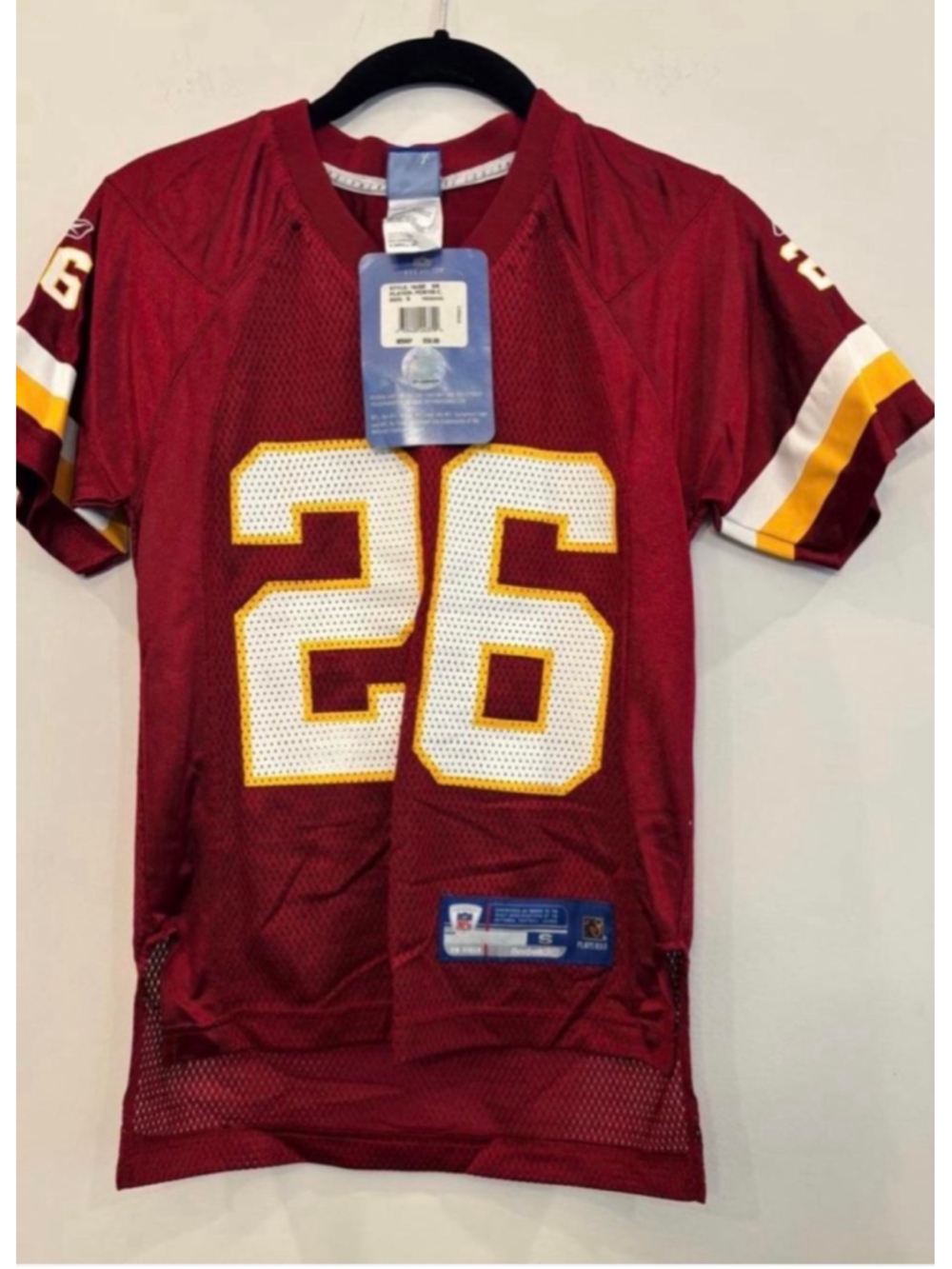 Boys Reebok Washington Redskins Portis 26 Jersey Size S Red Yellow Youth